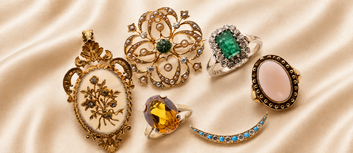 Victorian, Edwardian and Vintage Jewellery Banner Image